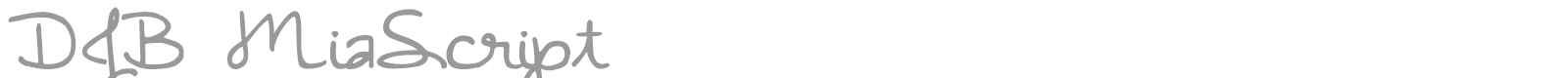 DJB Mia Script font preview
